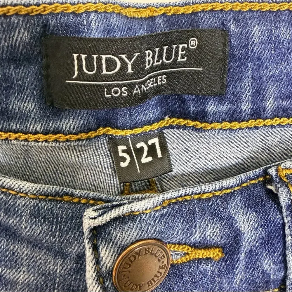Judy Blue Relaxed Fit Jeans Women 5/27 Medium Wash Stretch Style JB82102DK